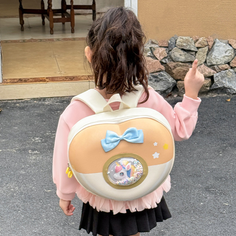 Nueva mochila escolar pequeña para niños, niños y niñas, mochila linda, jardín de infantes, clase pequeña, bocadillos para bebés, mochila transfronteriza