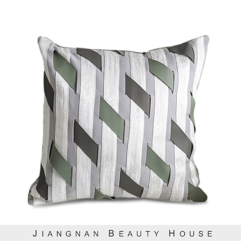 Modern Light Luxury Coffee Grey Model Bedding Master Bedroom Living Room Sofa Soft Orange Pillow Bedding Pillow