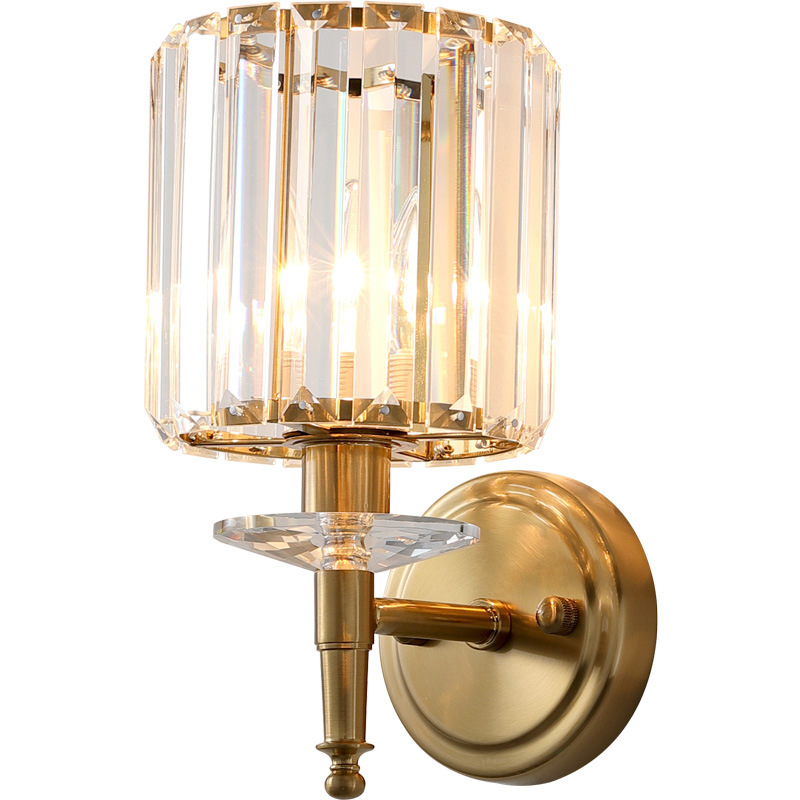 Cabecera de cama de cristal de pared de fondo fábrica moderna venta directa lámpara de pared directa sala de estar escaleras dormitorio fondo postmoderno americano