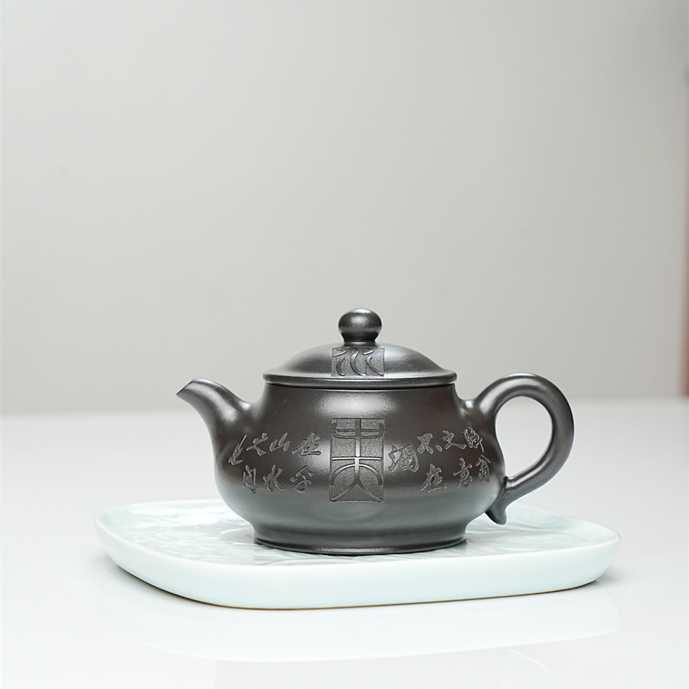 潘壶批发直播代发宜兴原矿石黄手工紫砂壶 紫泥泡茶壶功夫茶具有