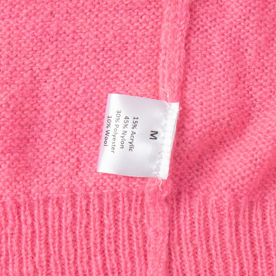 Áo cardigan len dệt kim dáng mỏng nhẹ cài nút một hàng, tay dài cổ tròn nữ — hoa hồng đỏ, màu be, màu cam, màu hoa cà chi tiết 153