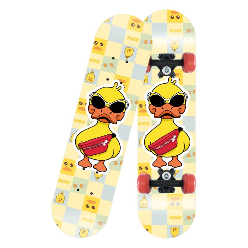 Children's Skateboard 60cm Double-Curved Skateboard 2406 Four-Wheel Maple Board Beginner Skateboard Gift Skateboard
