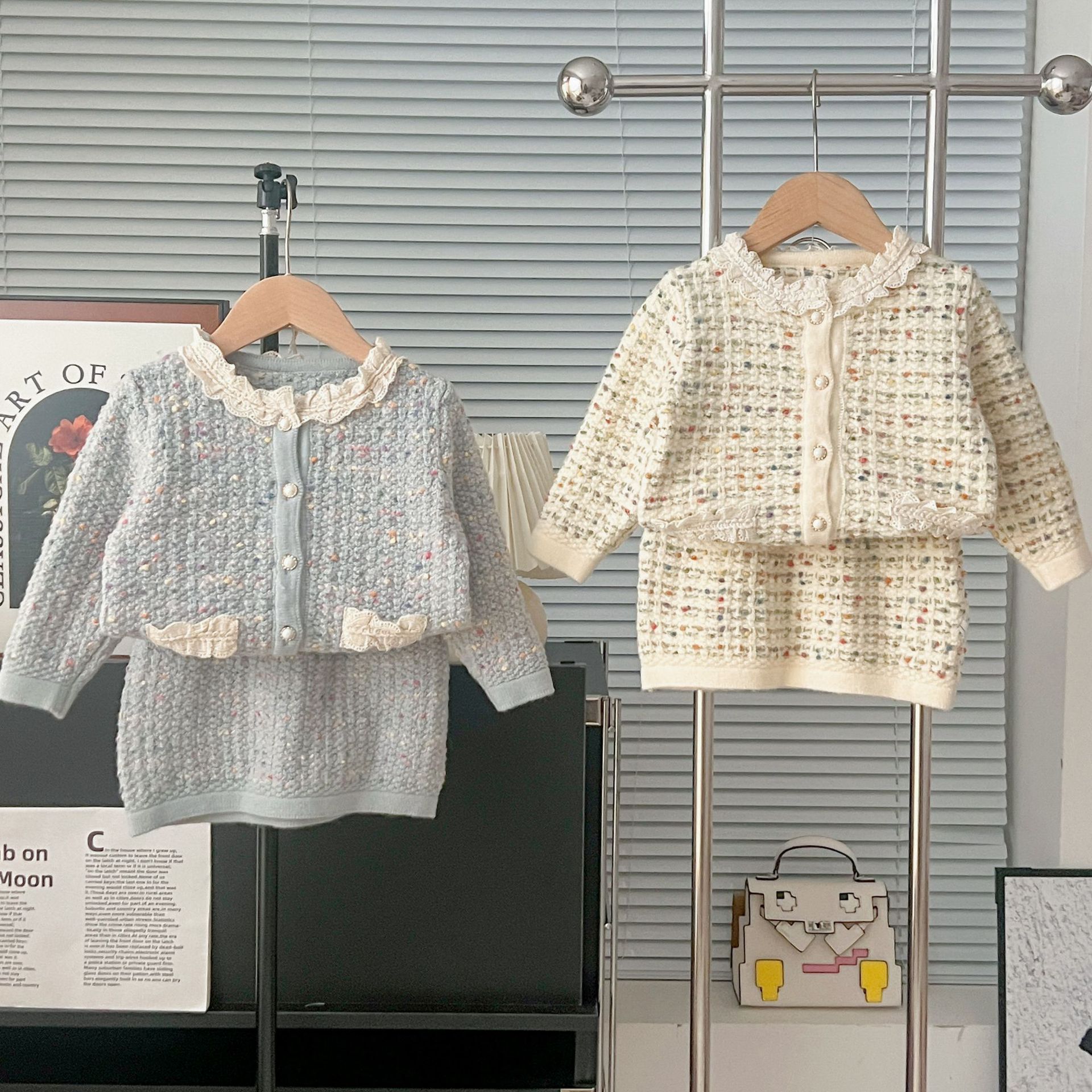 Baby Mädchen Strickset Im Fragrant Style Modische Kinderkleidung_voghion.com