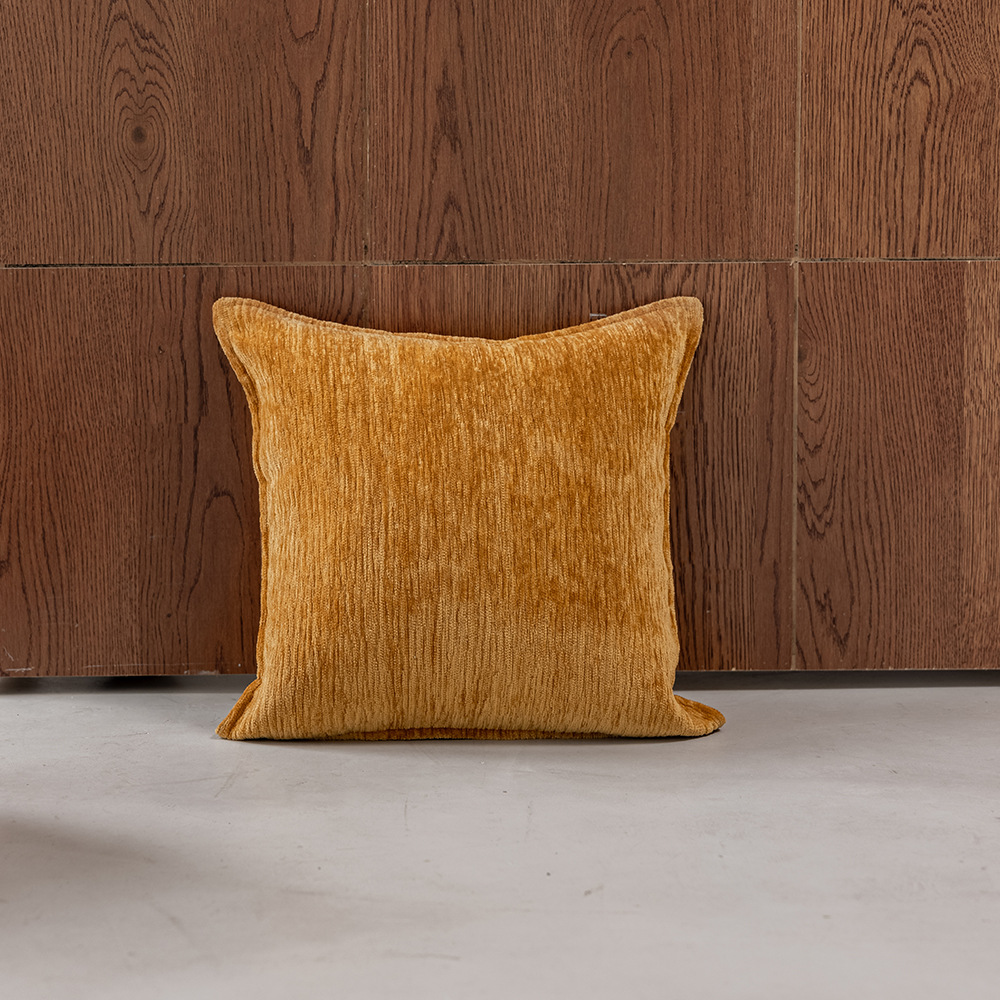 Cojín de chenilla jacquard estilo nórdico de lujo ligero con borlas, funda de cojín de diseño original, cojín lumbar.