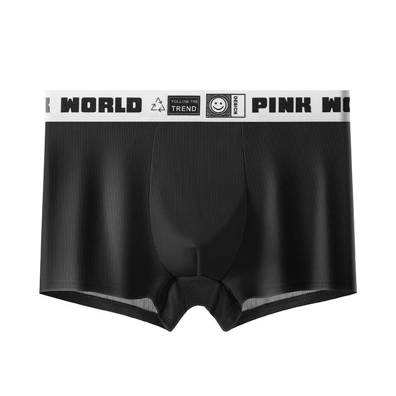 Ropa interior de los hombres de seda de hielo verano Delgado antibacteriano Boxer shorts niños más tamaño Boxer shorts ropa interior juvenil sin costuras