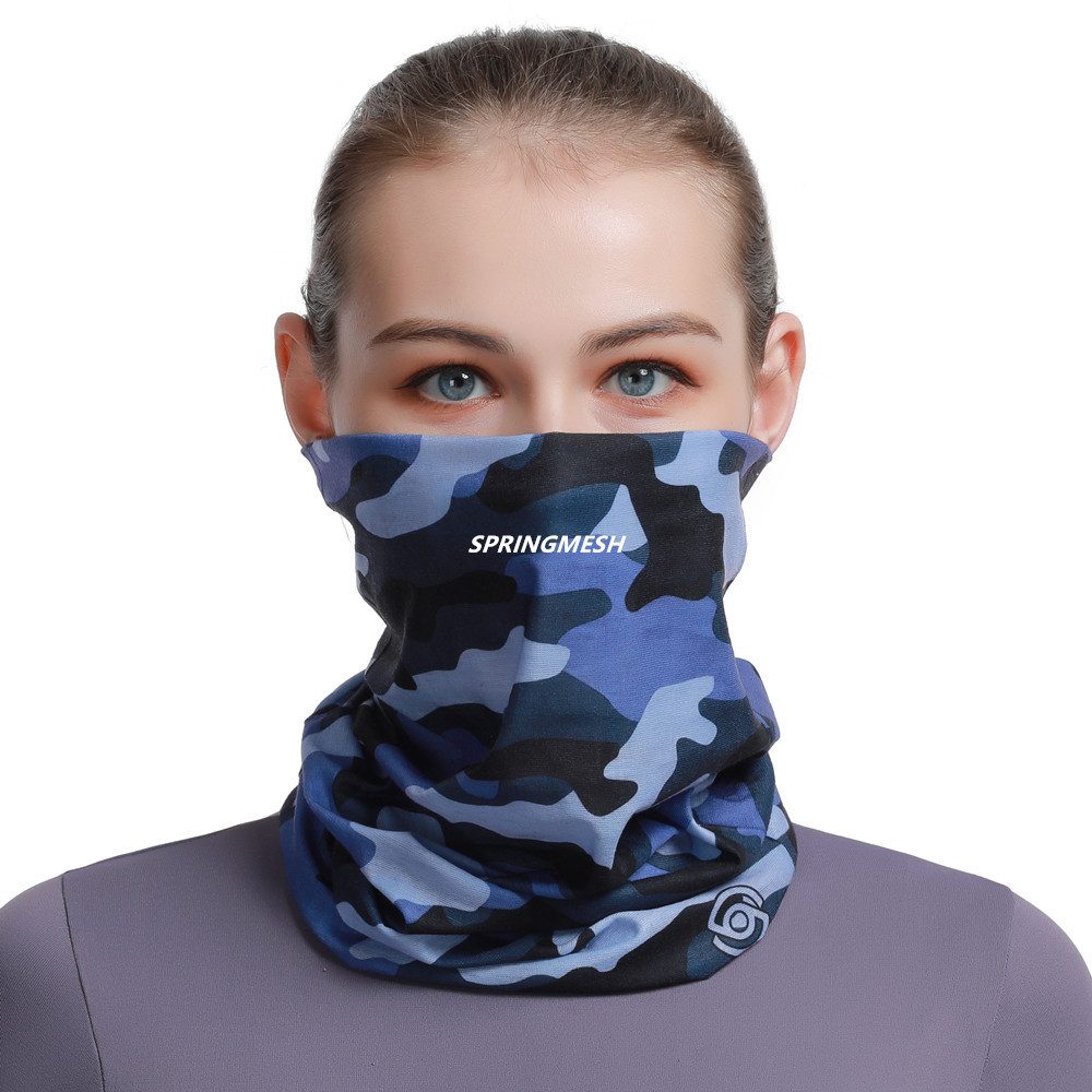 Camouflage dust-proof face mask, essential anti-smog mask and face towel for outdoor cycling, camouflage civilian neck scarf and hood