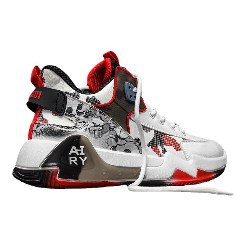 Cross-Border Men's Shoes High-Top Blue Sneakers 2024 New Autumn and Winter Sports Shoes Wholesale Men's Running Shoes National Fashion Casual Shoes