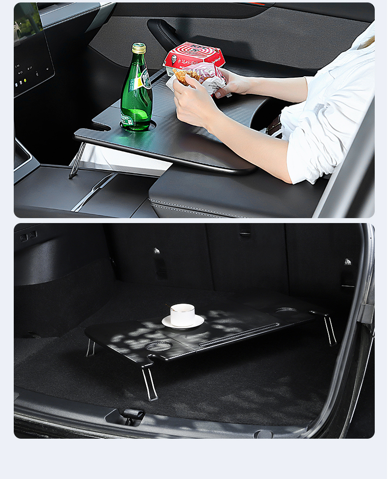 Suitable for the New Version of Tesla Car Small Table Folding Computer Camping Accessories
