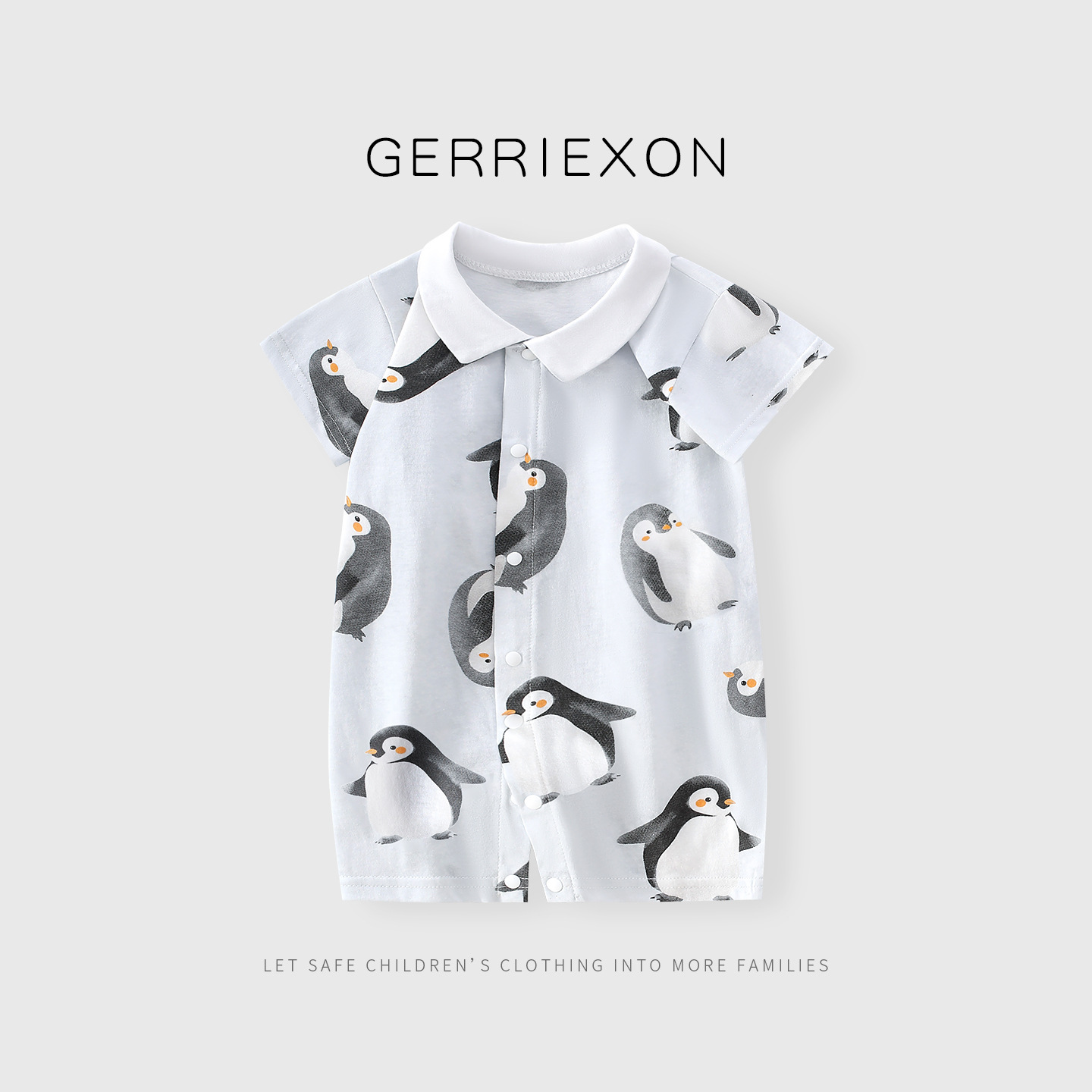 Baby Clothes, Summer Thin, Super Cute Baby Clothes, Summer Pure Cotton, Stylish Lapel Short-Sleeved Newborn Crawling Clothes for Going Out