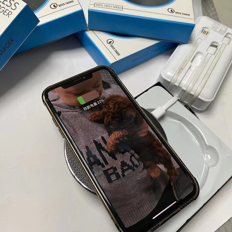 Factory direct supply brand 10W wireless charger mobile phone smart QI fast charging suitable for Huawei Apple wireless charging