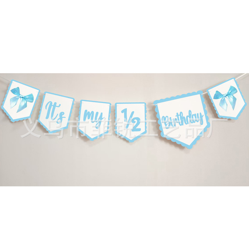 Guirnalda de Feliz Cumpleaños, Lazo Decorativo, Adorno para Pastel de Primer Cumpleaños, Bandera para Silla de Comedor, Corona, Gorro de Cumpleaños