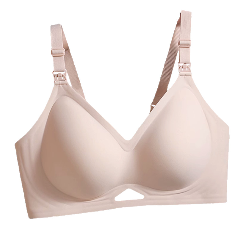 妊婦の全段階の授乳下着は垂れ下がって産後の授乳の薄い金の快適な授乳の妊娠期間のブラジャーを閉じます。