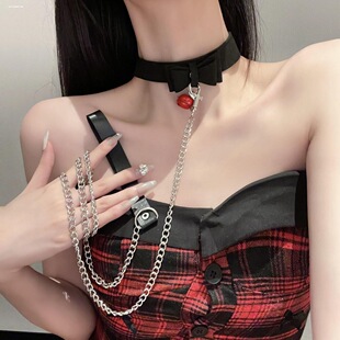 Christmas Pure Desire Bow Bell Necklace Women's Neck Strap Neck Collar Accessories Neck Chain Sexy Neck Collar Couple
