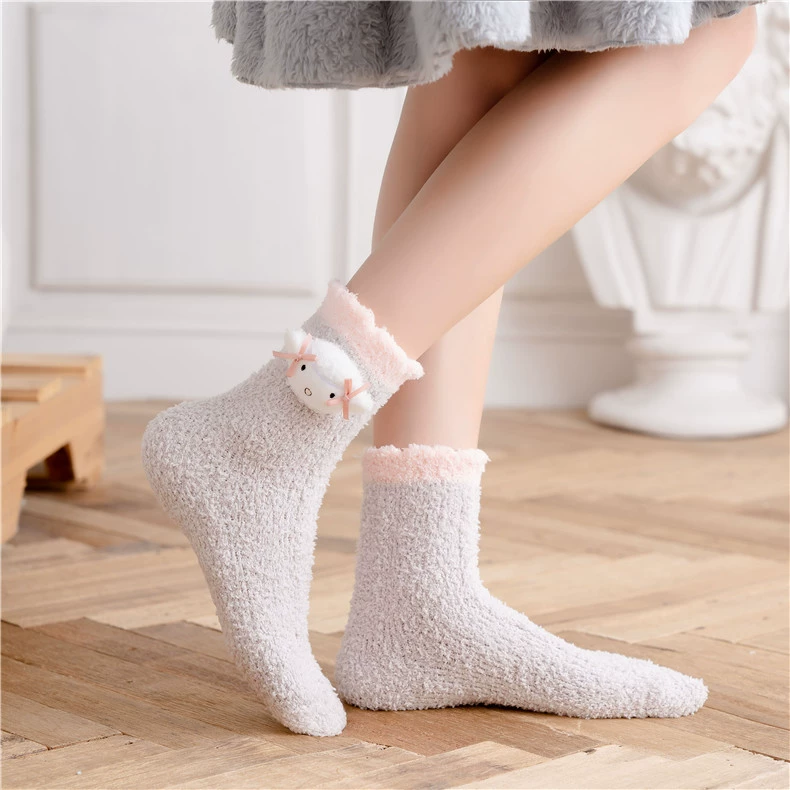 Кукла, тёплые коралловые бархатные колготки до середины икры