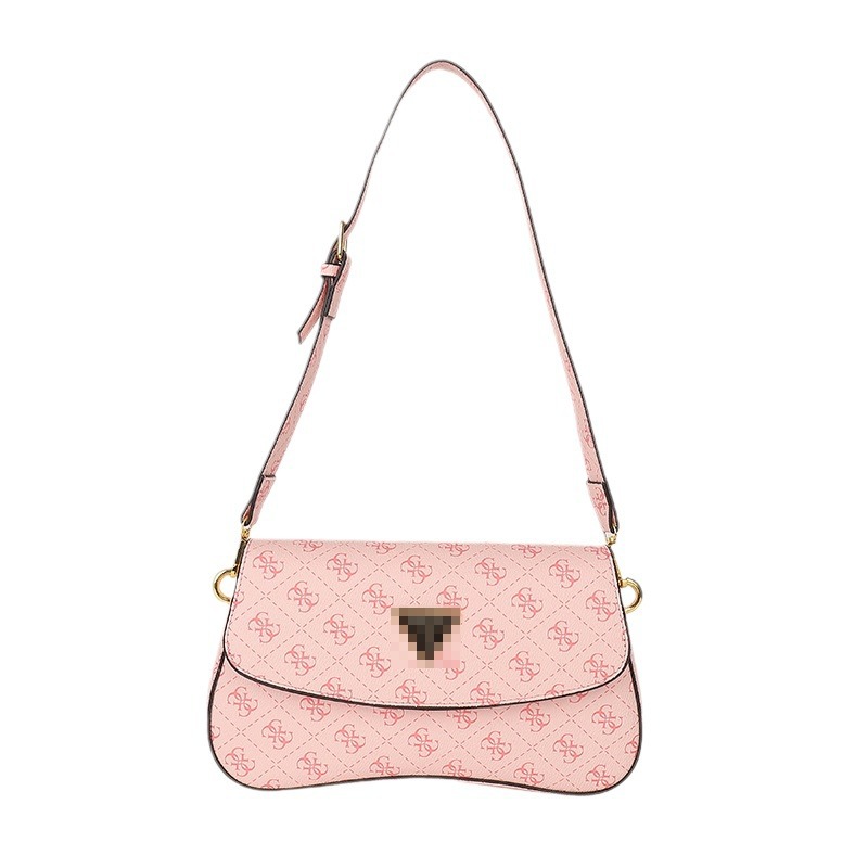 Bolsos transfronterizos para mujer 2024 nuevo estilo de alta gama bolso de axila de lujo simple y ligero con estampado de diamantes bolso de mensajero de todo fósforo