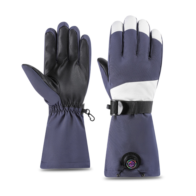 Perilla de alta eficiencia de bloqueo de temperatura guantes de esquí de viento cuadrado resistentes al agua palma antideslizante gruesa guantes de bicicleta para hombres y mujeres