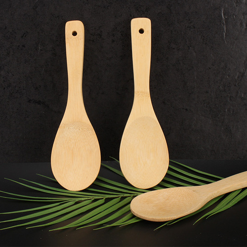 Rice spoon bamboo spatula non-stick kitchen restaurant dry rice spoon wooden rice spatula high temperature resistant natural spatula wholesale