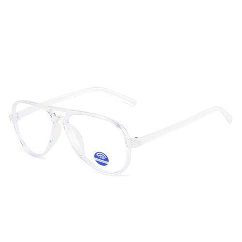 防蓝光平光镜地摊批发2024新款透明大框双梁手机电脑眼镜框架男女