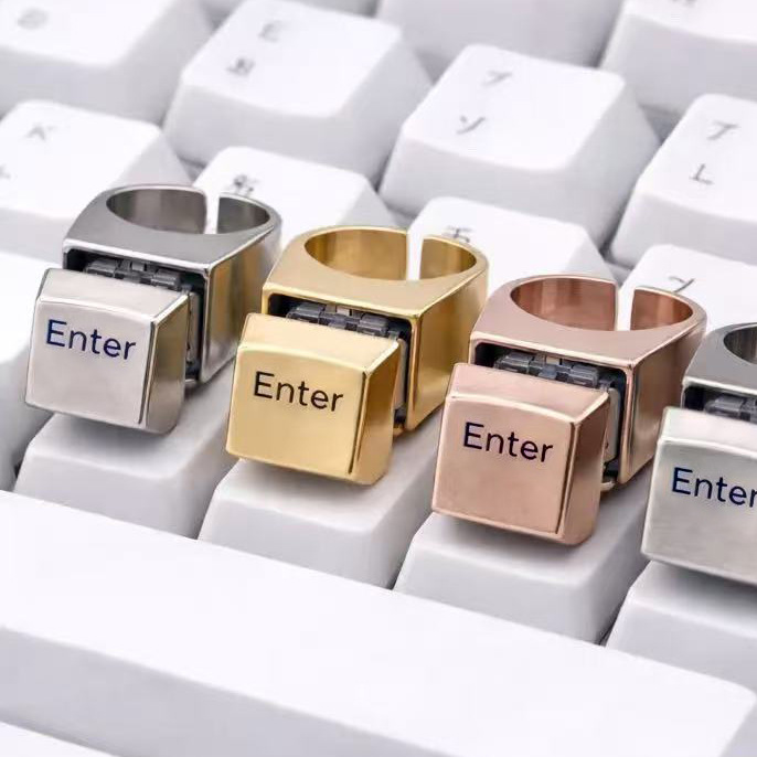 Enter 키보드 링(실버 반투명 모델)