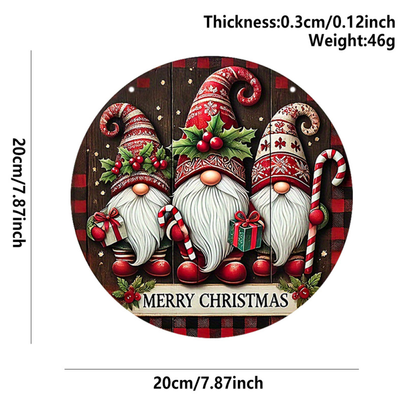 現物アメリカ式クリスマス木製田園歓迎ドア看板丸い表札クリスマス祭りストラップ飾り花輪|undefined