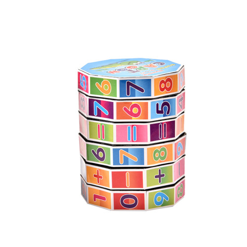 Cylindrical Plastic Rubik's Cube Children's Digital Rubik's Cube Educational Toy Cylindrical Rubik's Cube Children's Hot Selling Street Stall Source