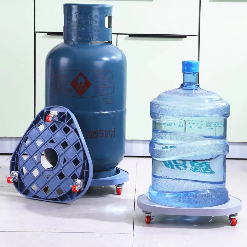 Cilindro de gas soporte móvil cocina tanque de gas base Universal rueda bandeja de gas cubo con ruedas rack
