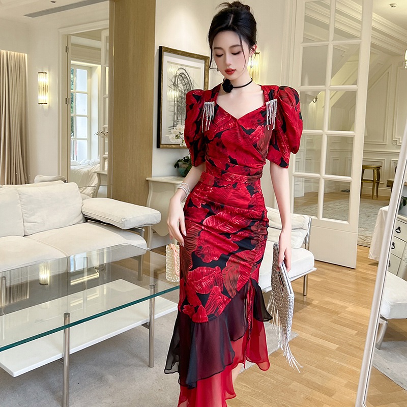 D0111 1520K ĐỒ BỘ NỮ CHOTDNG TAY PHỒNG MÙA HÈ PHỤC CỔ CỔ ĐIỂN HỌA TIẾT HOA THỜI TRANG NỮ G04 SẢN PHẨM MỚI
