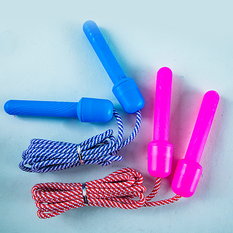 BT8308 cuerda de saltar para niños cuerda de saltar de algodón de dos colores entrenamiento deportivo de la escuela cuerda de saltar regalo del estudiante