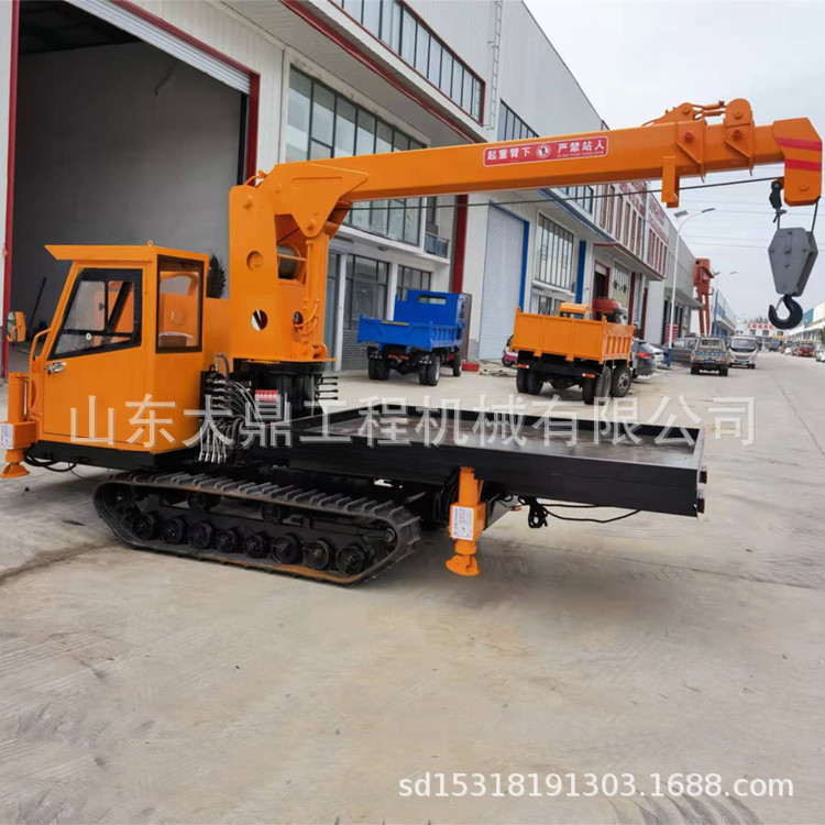 山林地木材履带式吊树机 水田地履带式起重机 履带运输车加吊