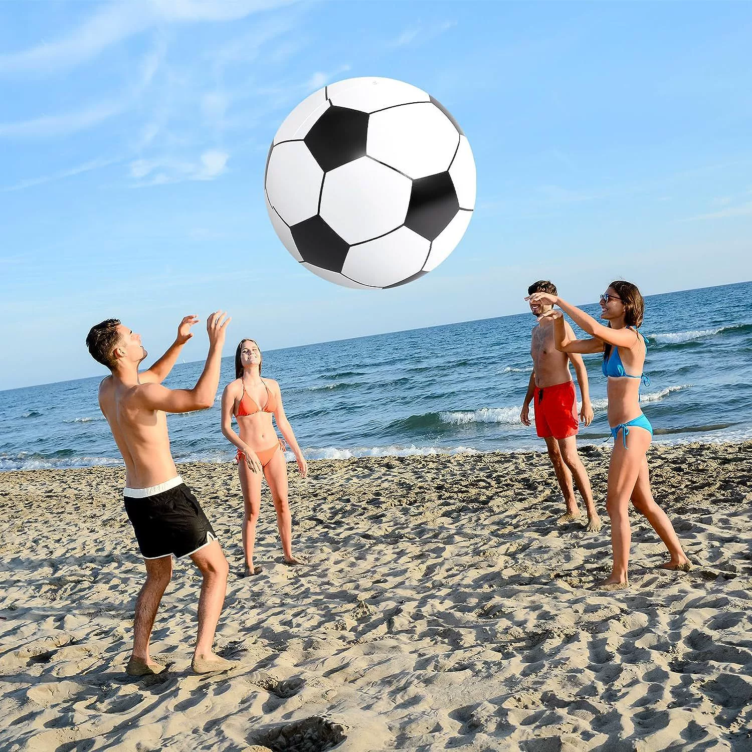 Надувной большой пляжный мяч для командных игр, для детского сада, для развлечений на воде и газоне, для мальчиков, детские плавательные принадлежности