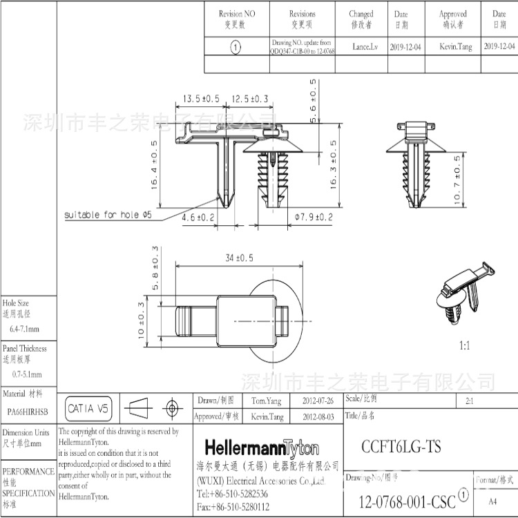 HELLERMANNTYTON������̫ͨ���¹̶�Ԫ��ԭ����CCFT6LG 151-01141