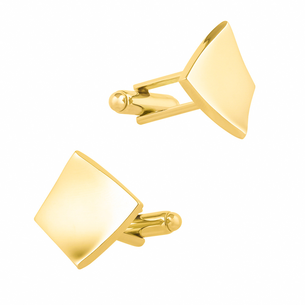 Boutique Diamant Silver Släta Släta Metall Koppar Manschettknappar För Affärsmän Franska Skjortmanschettknappar_voghion.com