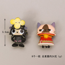 5款动漫卡通狐狸 猫咪模型 手办玩具公仔汽车摆件蛋糕装饰批发