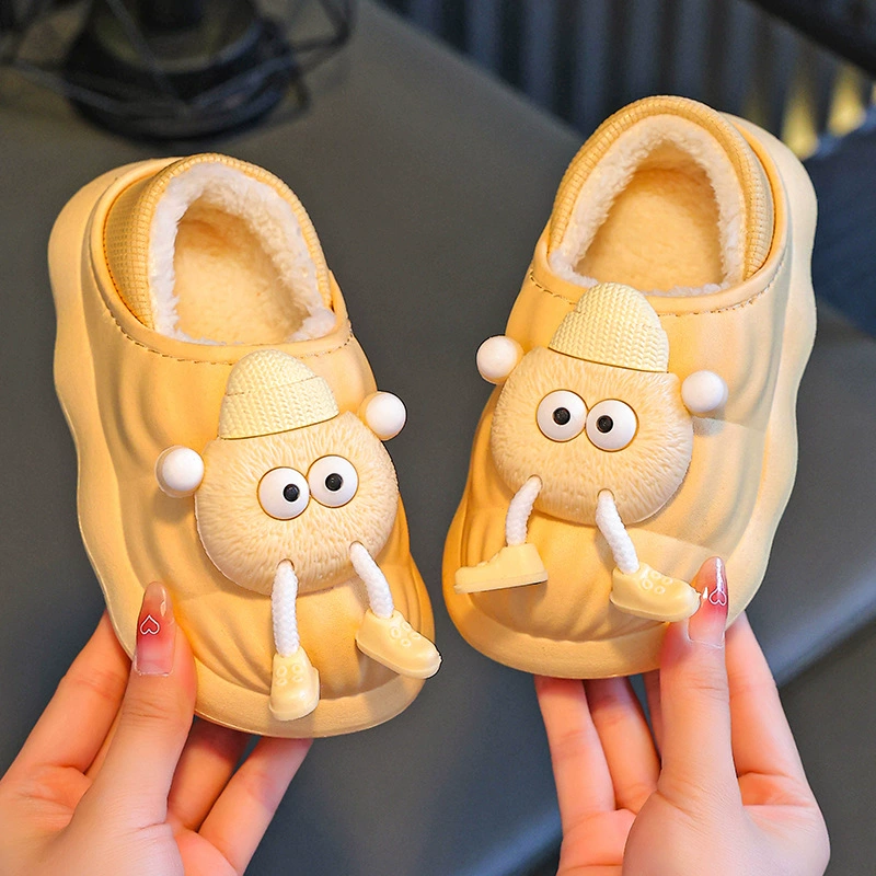 Детские хлопчатобумажные тапочки зимние мальчики и девочки теплые и бархатные младенцы 1-3 года 2 детские водонепроницаемые мешки с детьми хлопковые тапочки