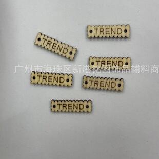 Wood brand trademark clothing bag accessories accessories pendant wood color cross-border for DIY red book explosions