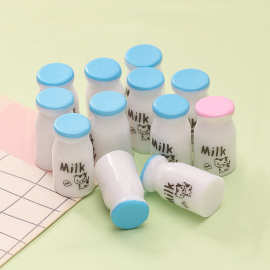 仿真微缩牛奶瓶子 diy食玩直播迷你立体树脂玩具 潮玩娃娃机礼品