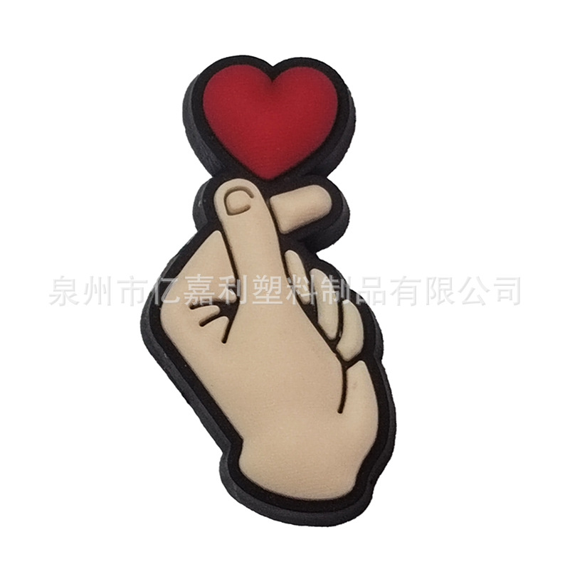 Rosa carta serie agujero zapatos Accesorios agujero zapatos DIY zapatos desmontables flor zapato hebilla al por mayor