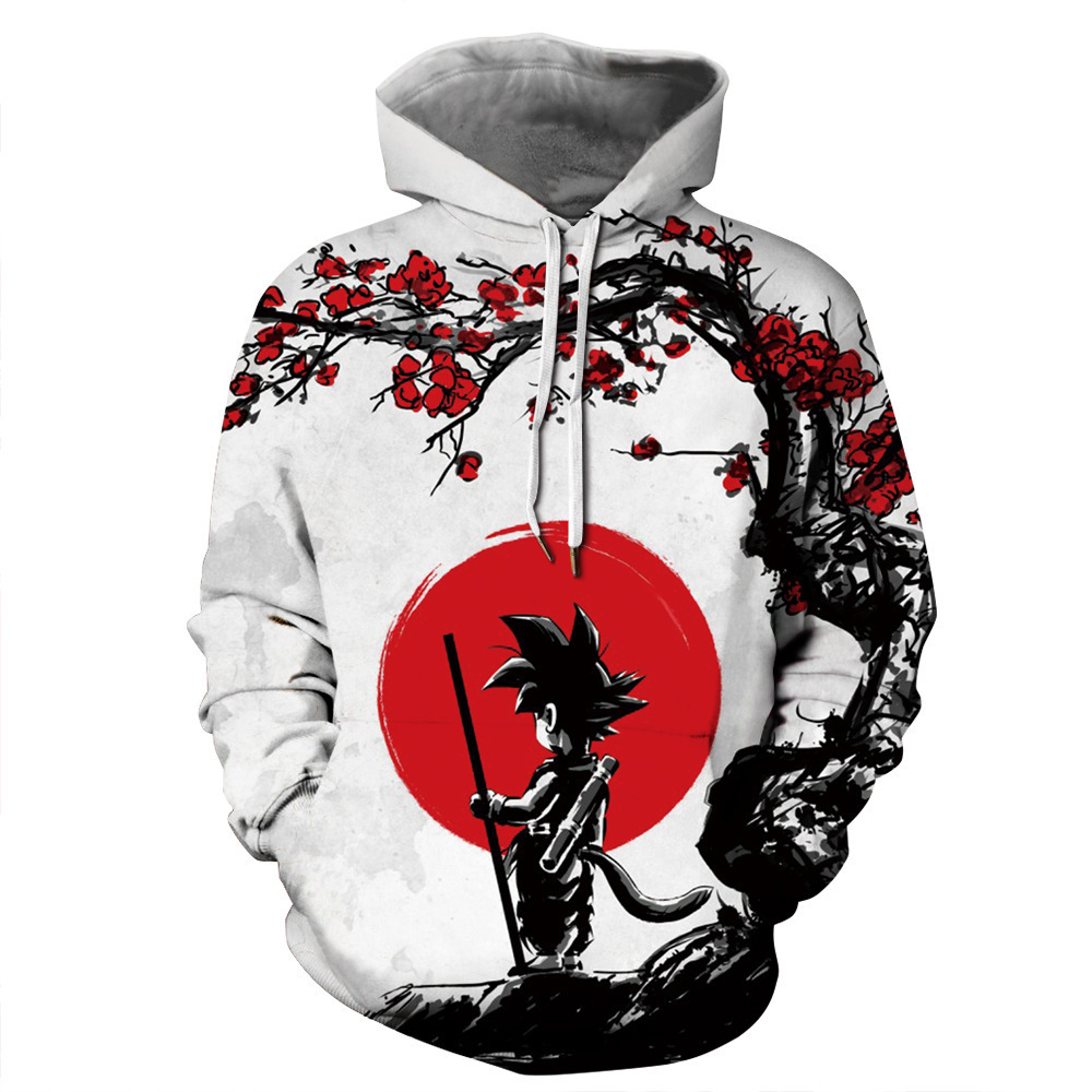 2024 otoño e invierno anime Dragon Ball 3D digital europeo y americano impreso jersey hoodie men suéteres para hombres y mujeres