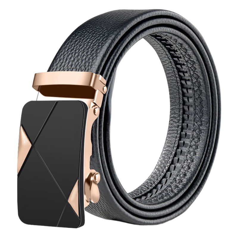 Cinturón de hombre joven de mediana edad moda de negocios coreano casual hebilla automática cinturón jeans con moda