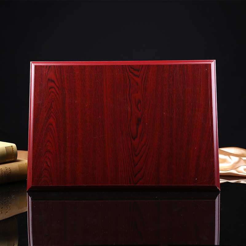 Vela lámina de oro de madera placa autorizada empresa unidad bandeja de madera Medalla Premio suministros actividad premios se pueden imprimir