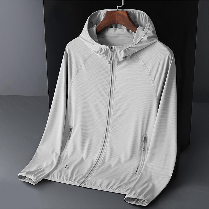 男性とカップルのための工場直販日焼け止め服夏薄い通気性抗 UV アイスシルク釣り日焼け止め服超薄型アウター|undefined