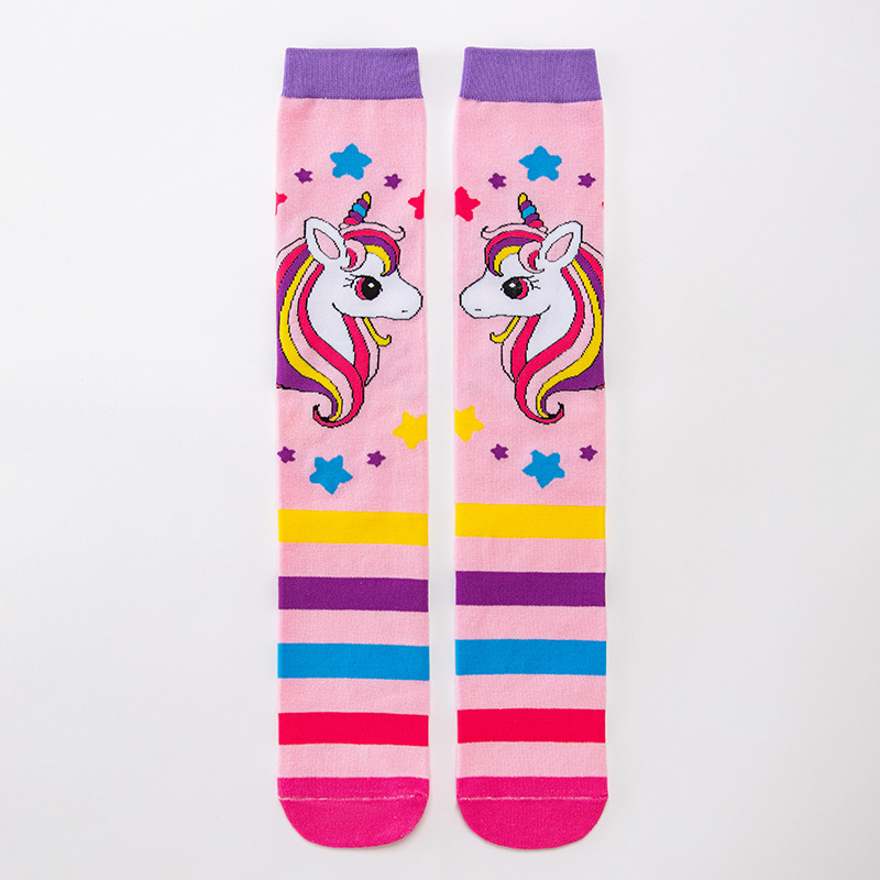 Pink striped rainbow horse
