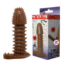 百乐 软胶套棕色肉色男用阴茎套狼牙套成人性夫妻用品 16005批发