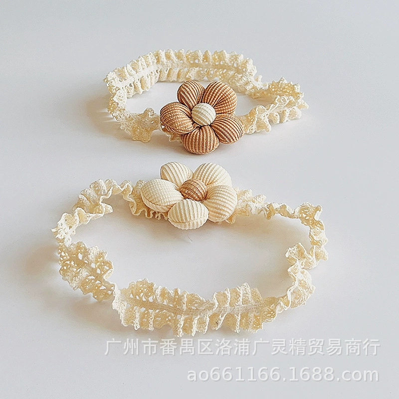 Детские милые цветы волосы с осенью и зимой новые коричневые Детские аксессуары для волос головной убор новорожденного маленькие аксессуары для лунного возраста