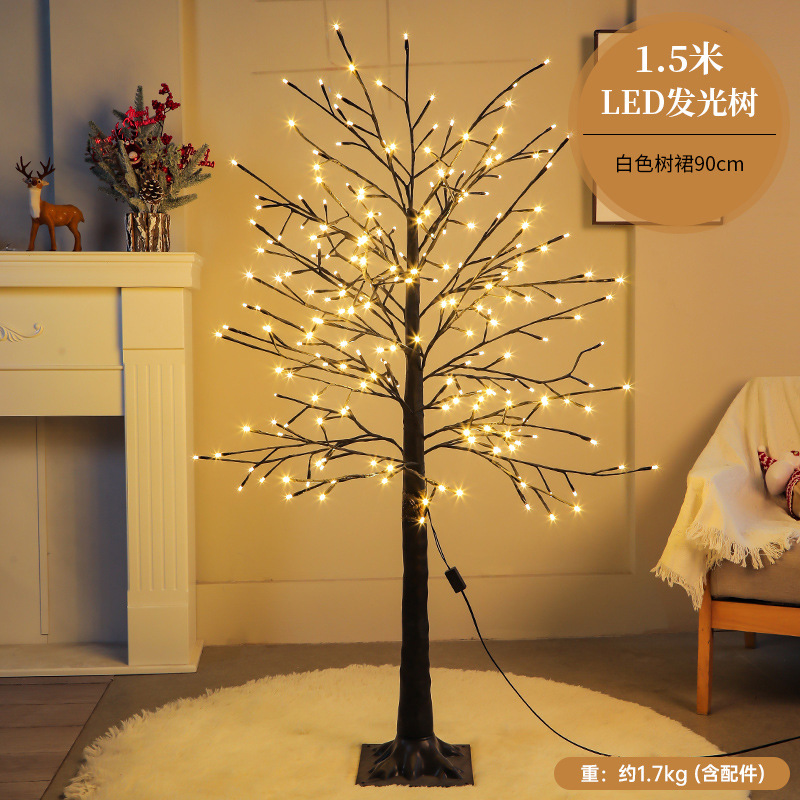 Navidad escritorio decoración del árbol de Navidad al por mayor llevó traje luminoso hogar grande DIY paquete de material