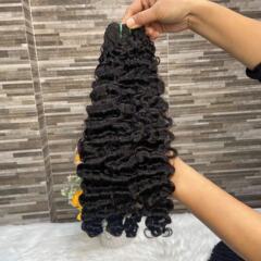 本物の髪sddぜんまいvirgindouble Drawn Burmese CurlかつらHairミャンマー巻き