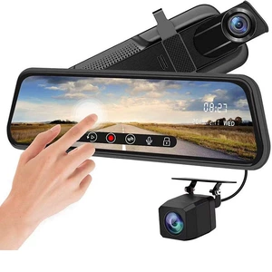 10 düymlük WiFi axınlı, HD ikili ön və arxa 1080P avtomobil kamerası