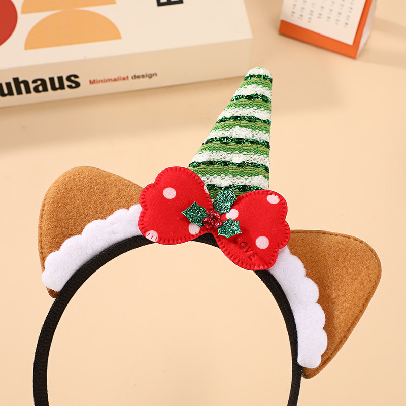 クロスボーダークリスマスアントラーカチューシャ、かわいいフォレストクリスマスツリーカチューシャ、お祭り雰囲気のドレスアップヘッドドレス、かわいいカチューシャ|undefined
