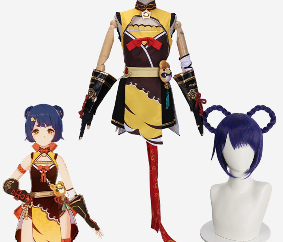 (2개) 애니메이션 소스 레터 충격 XIANGLING 코스프레 유니폼 할로윈 의상