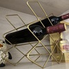 Nordic minimalist gold iron red wine rack household small wine rack placing wine bottle rack wine cabinet decoration